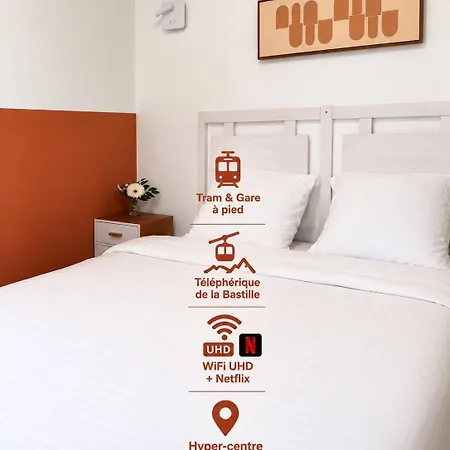 Charme&poutres, Hyper Centre, Gare&tram, Bastille, Self Check-in Apartamento *